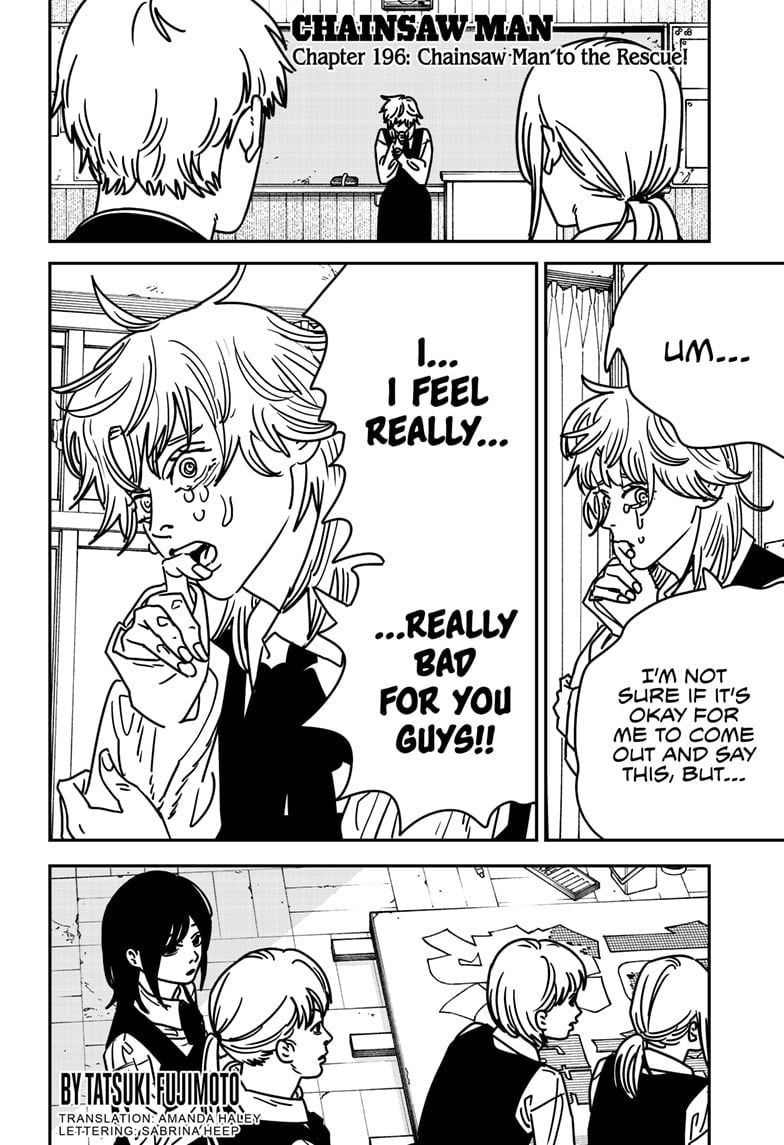 Chainsaw Man Manga Chapter 196 page 1 - Chainsaw Man to the Rescue!