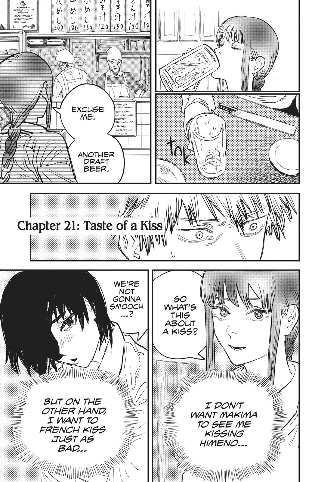 Chainsaw Man Manga Chapter 21 page 1 - Taste of a Kiss