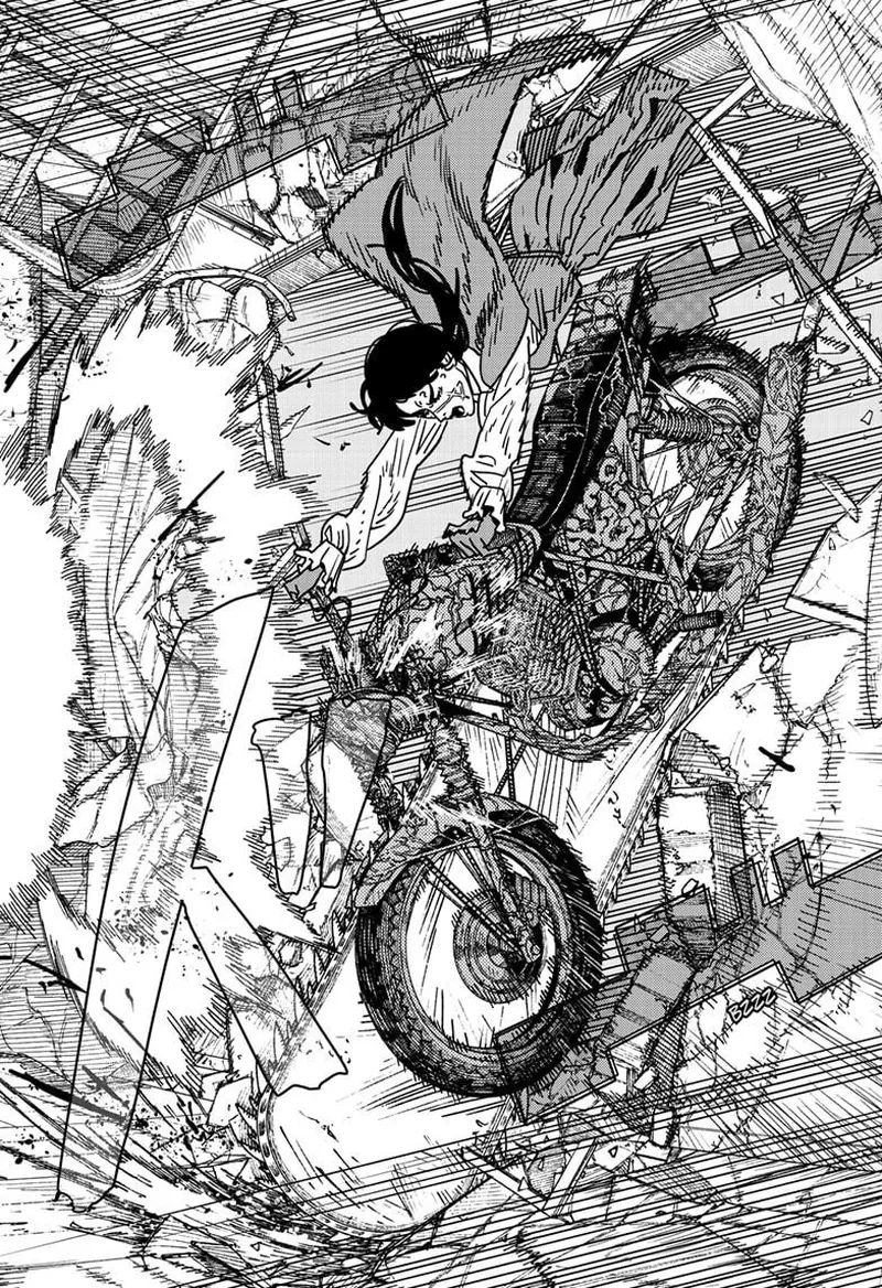 Chainsaw Man Manga Chapter 225 page 5 - Barf, Motorcycle, Hell