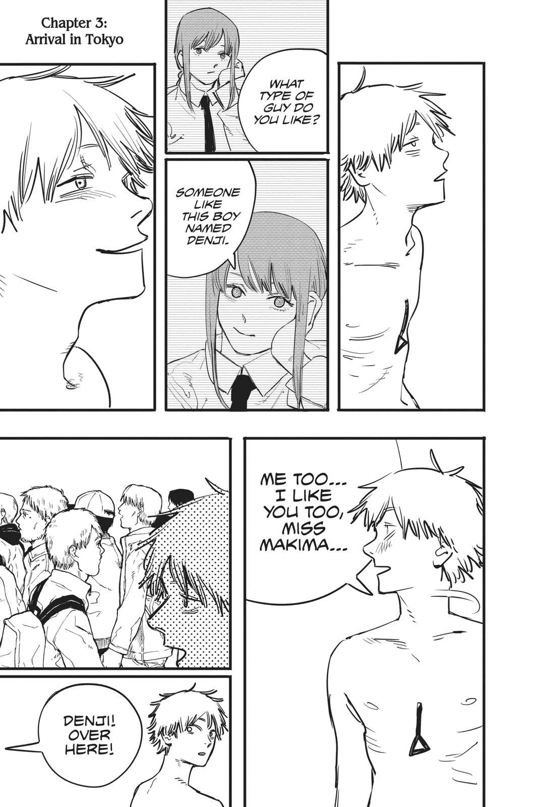 Chainsaw Man Manga Chapter 3 page 1 - Arrival in Tokyo