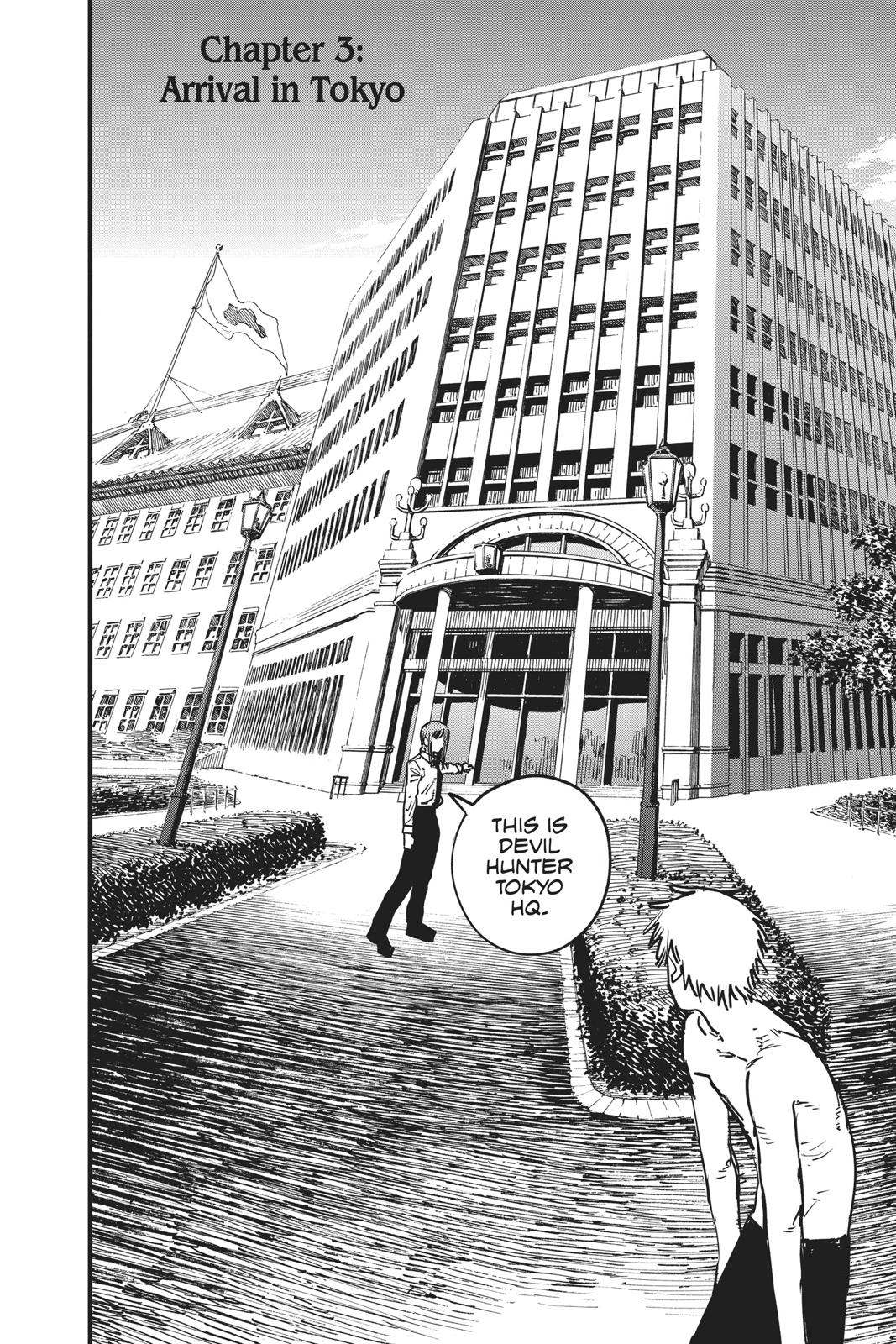 Chainsaw Man Manga Chapter 3 page 2 - Arrival in Tokyo