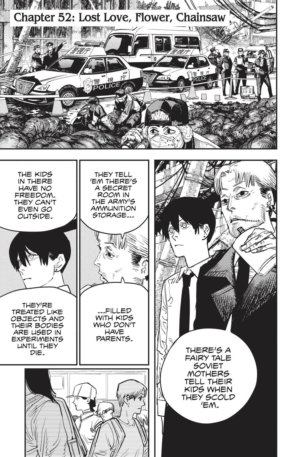 Chainsaw Man Manga Chapter 52 page 1 - Lost Love, Flower, Chainsaw