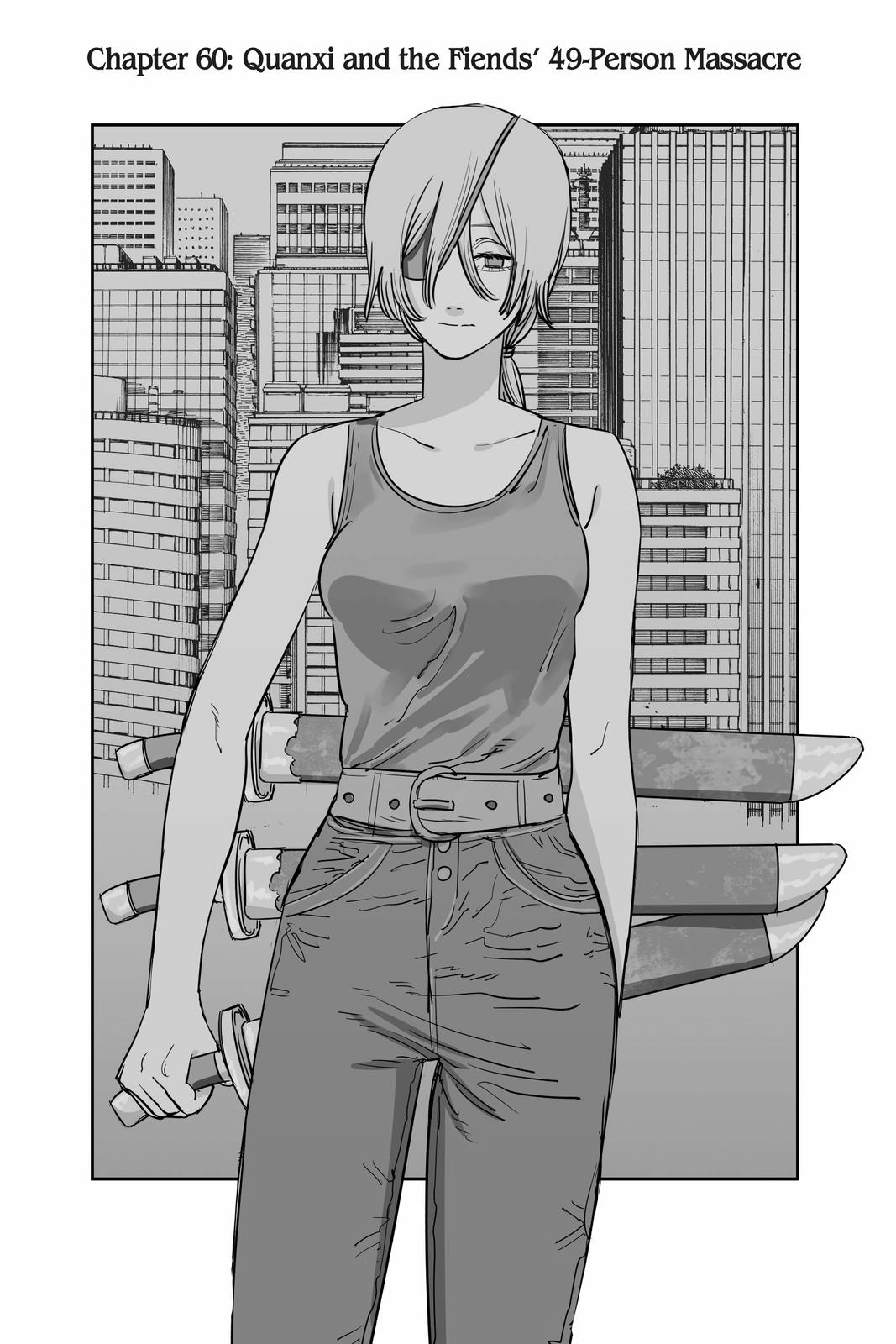 Chainsaw Man Manga Chapter 60 page 1 - Quanxi and Fiends' 49-Person Massacre